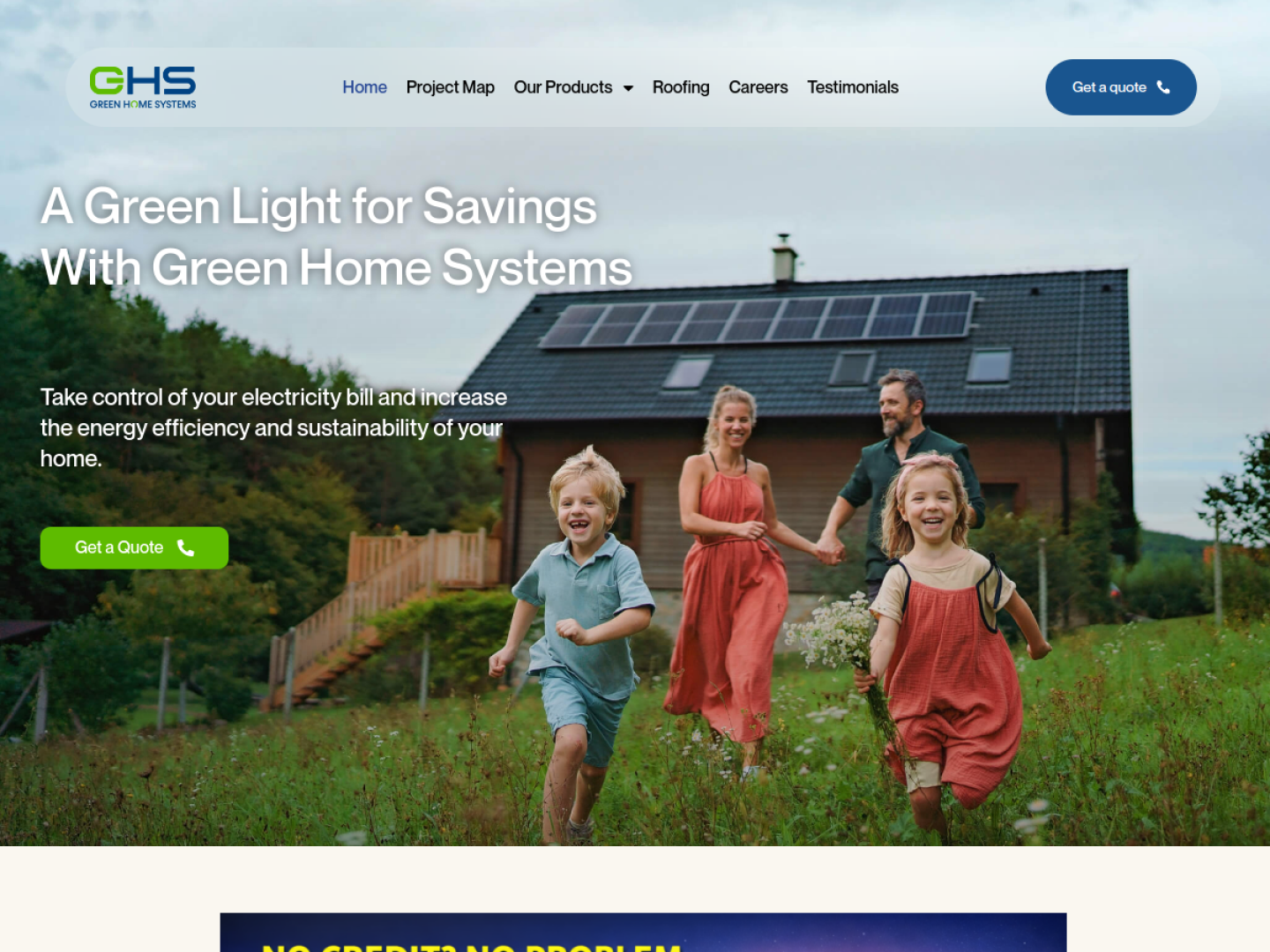 Green Home Systems website home page