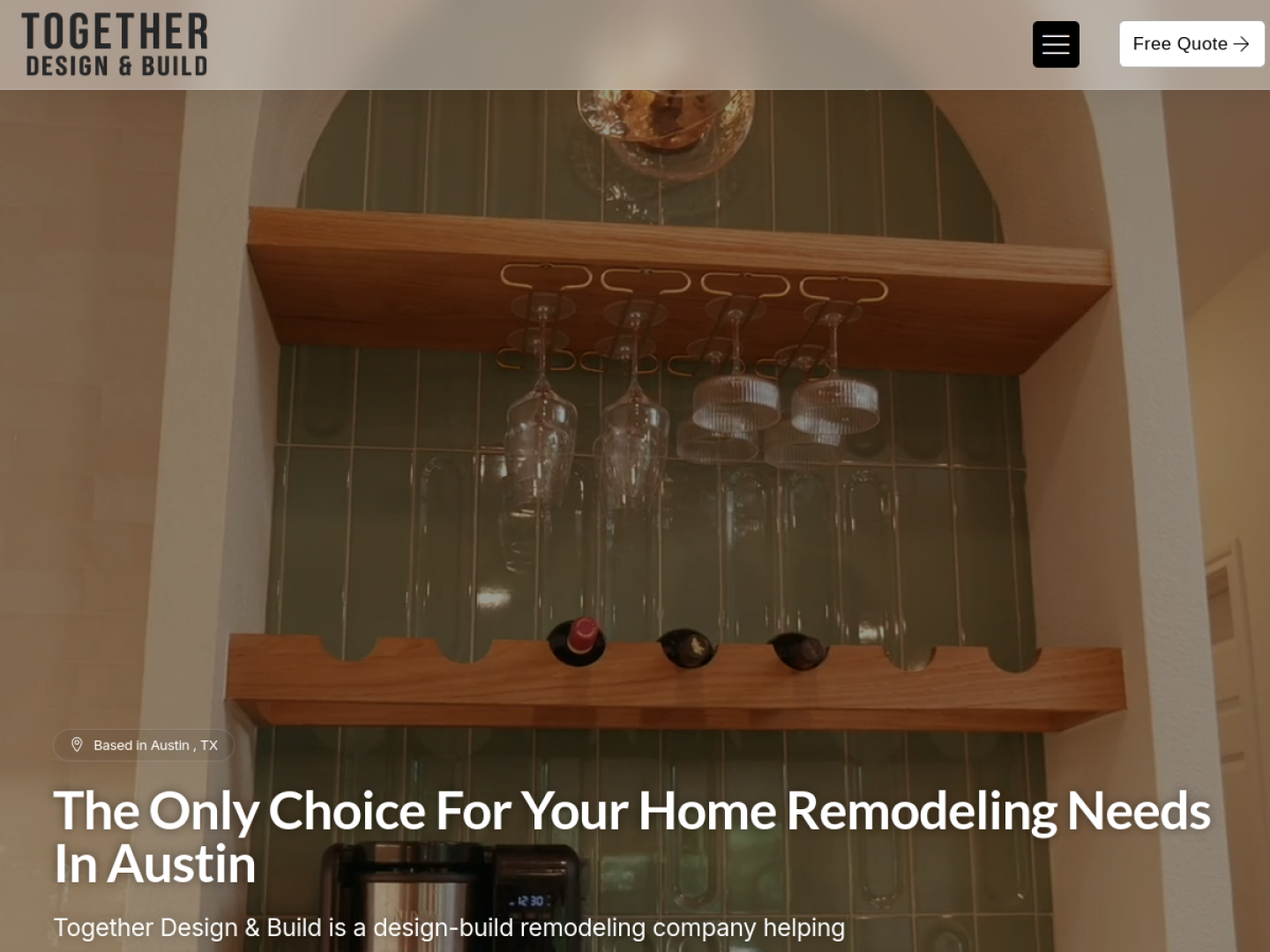 Together Design & Build website home page